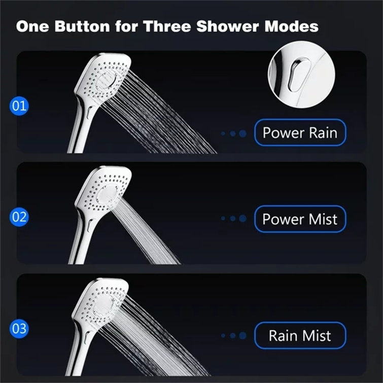 Hoomic Rain Dual Shower Head 2 5 Gpm Gpm Wayfair Canada